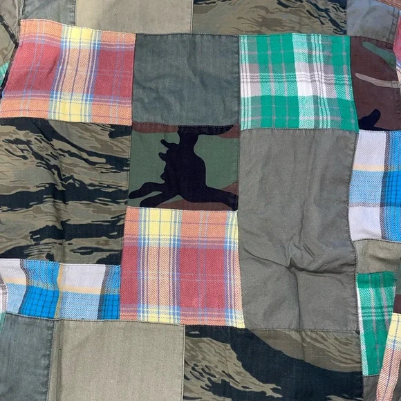 RRL Flannel Patchwork Military Jacket - Picture 12 of 15